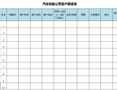 汽车销售公司客户跟进表免费下载