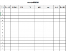 个人客户基本信息登记表格模板下载